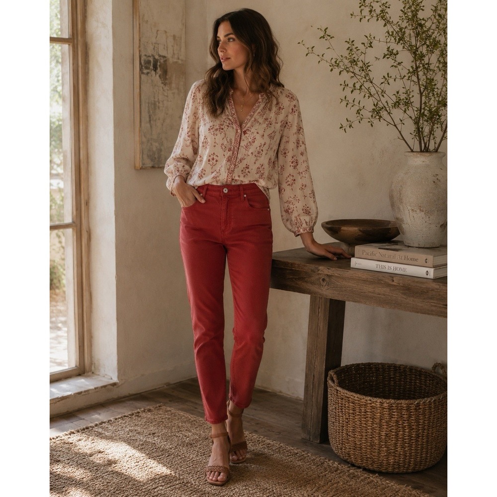 AG ADRIANO GOLDSCHMIED Women's 28R Stevie Ankle Slim Straight Jeans USA Made